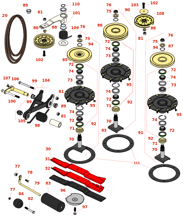 Toro Groundsmaster 7200 62in Rotary Deck - Model 30457