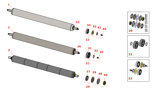 Toro Greensmaster 3050 Rear Rollers