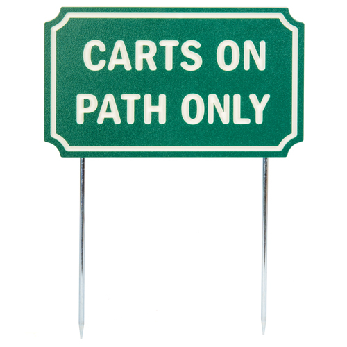 Sign - rect -cart path only- gw