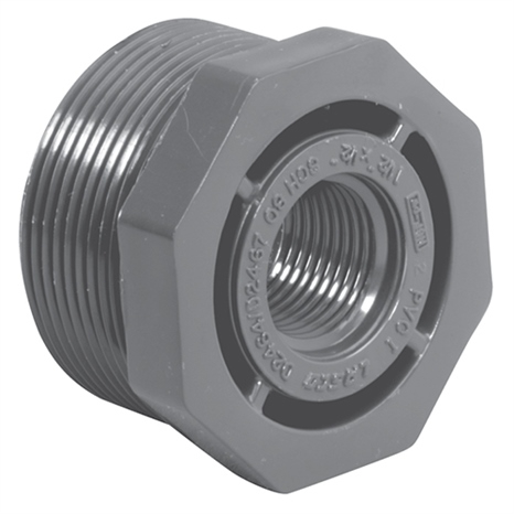 1-1/4 x 1/2 sch80 pvc reducer bushing (flush style mpt x fpt)