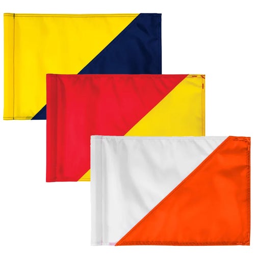 Diagonal Up Golf Flag - 400D Tube Style