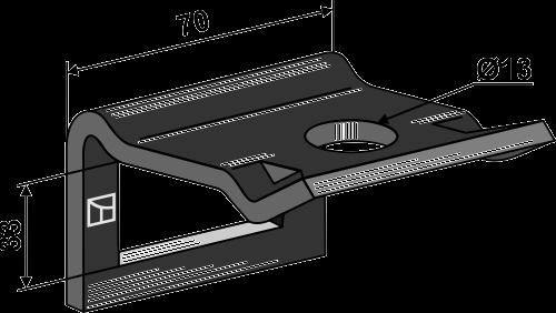 Clamp for  tine 40 x 12