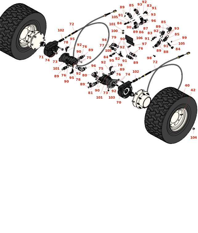 Toro Groundsmaster 4100-D Front Wheels