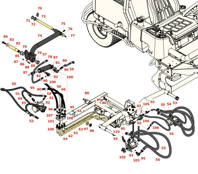 Toro Reelmaster 3100-D Rear Lift Arm & Reel Motors