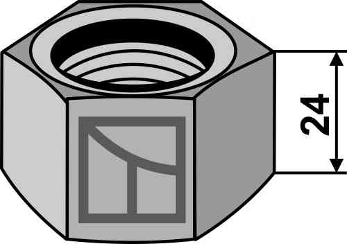 Nut M 30 x 3,5 for 30x30 square shafts