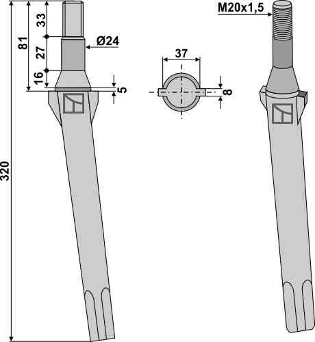 Rotoregtanden "Rotorland" passend voor Celli LB2-B