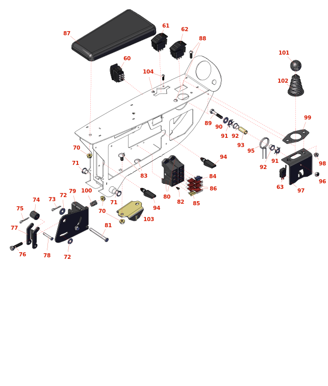 Toro Reelmaster 5510-G Console & Control Arm