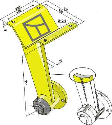 Back disc support reinforced