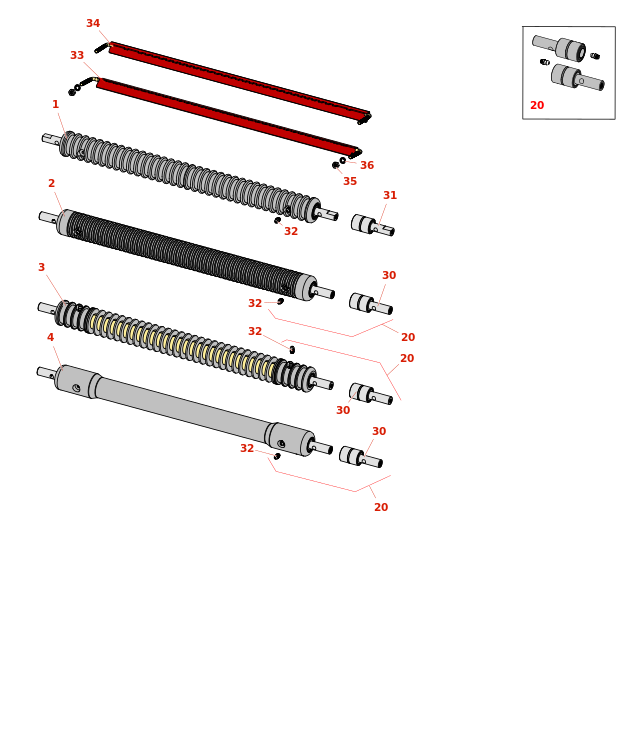 Toro Greensmaster 1010 Front Rollers