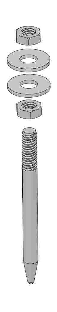 Ground mount spikes - set/4