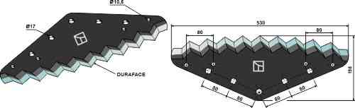 Food mixer knives - DURAFACE fitting for Lucas 18308