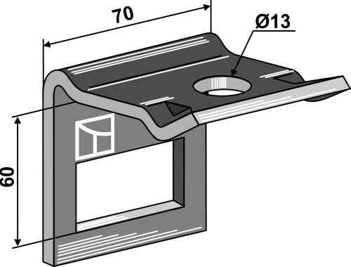 Clamp for tine 45 x 10