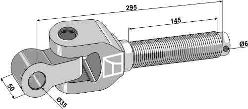 Swivelling tie-rod 1.3/4"