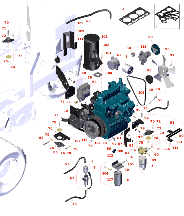 Toro Reelmaster 3100-D Engine