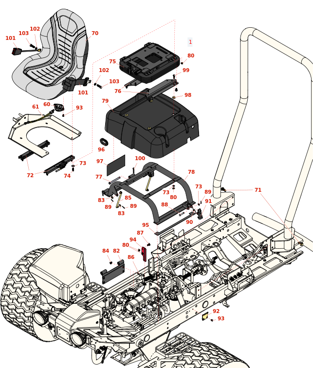 Toro Reelmaster 5510-G Seat