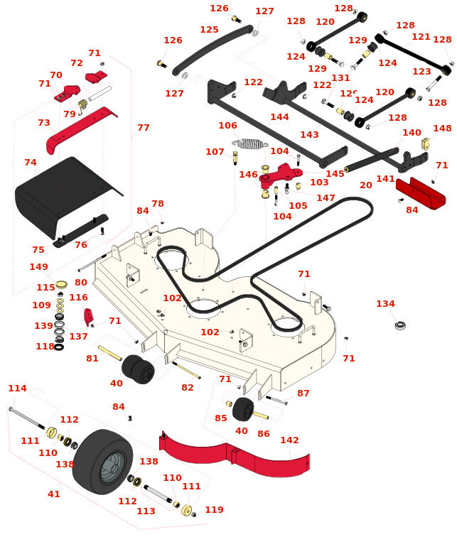 Toro Z Master Professional 5000 52in Deck Parts