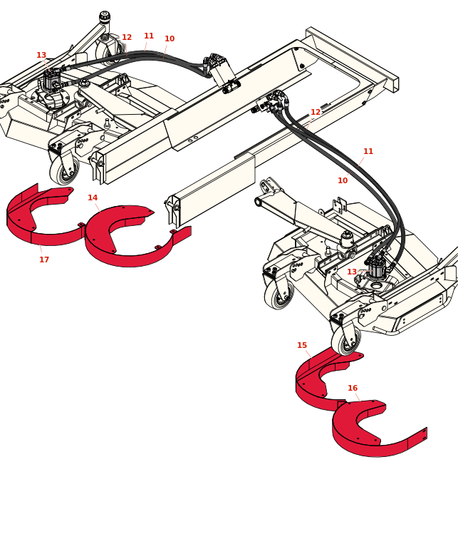 Toro Groundsmaster 4000-D Right-Hand & Left-Hand Deck Hydraulics and Discharge Chambers