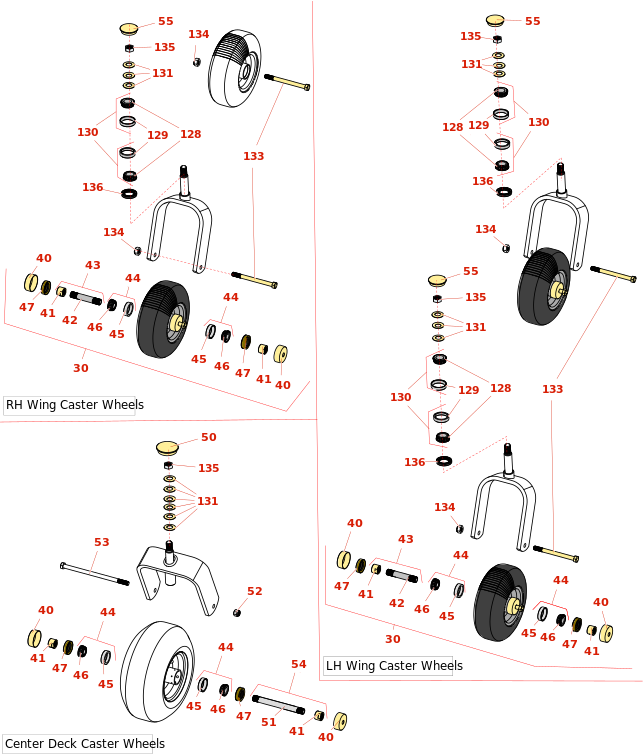 Toro Z Master Professional 7500-D Caster Wheel