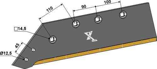 Reversible point share - 16“ - left