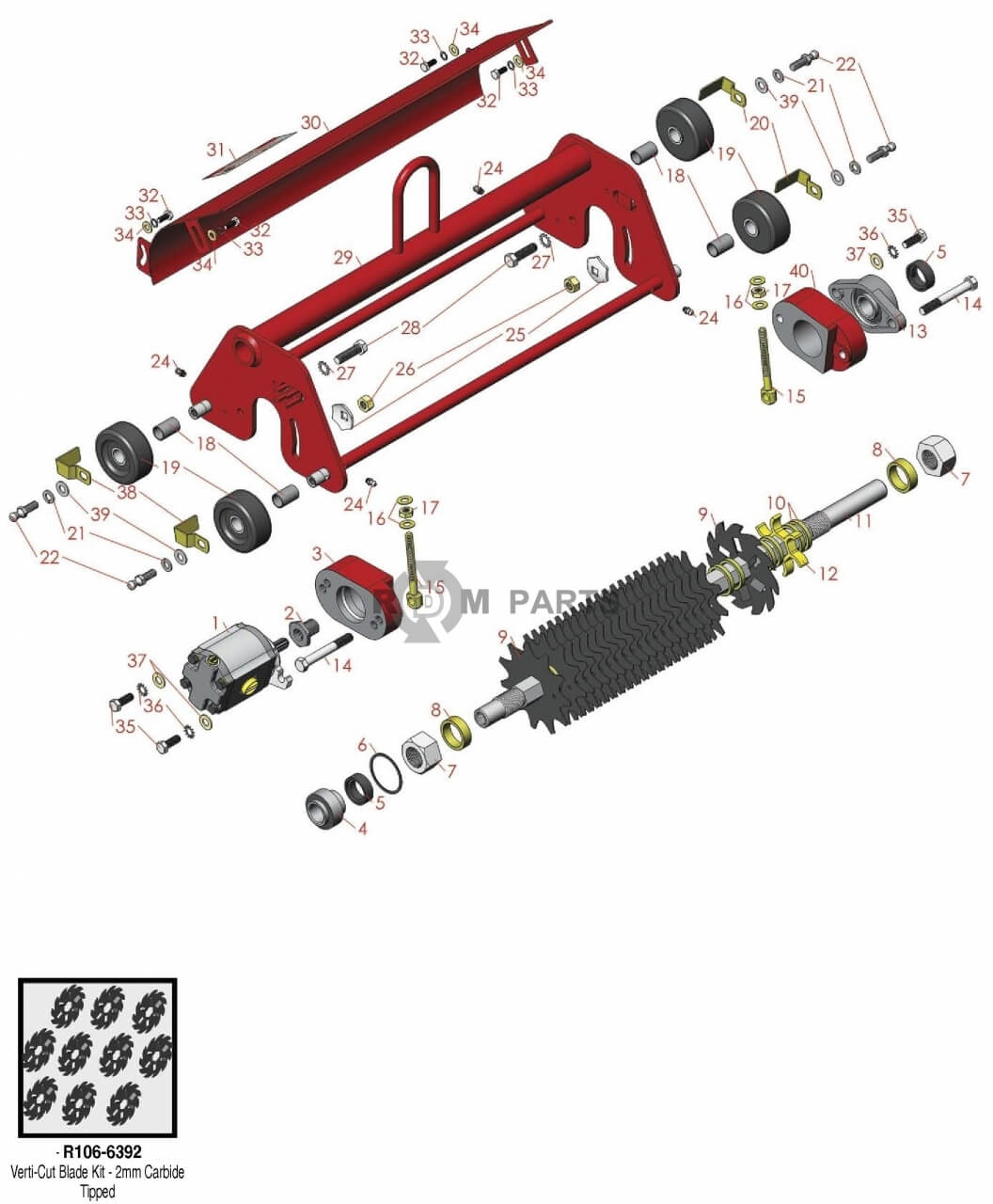 Replacement parts for Verti-cut Unit Model 04416