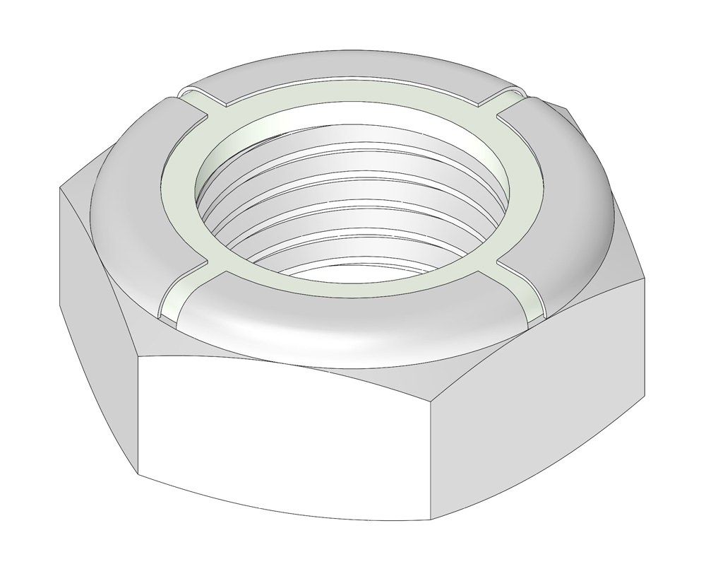 Nut - 1/2-20 hx jam nyloc