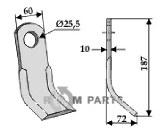 RDM Parts Y-klinge egnet til Tortella 2987026