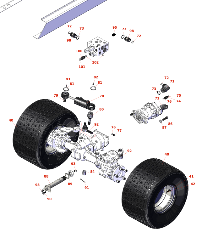 Toro Groundsmaster 4010-D Rear Wheels