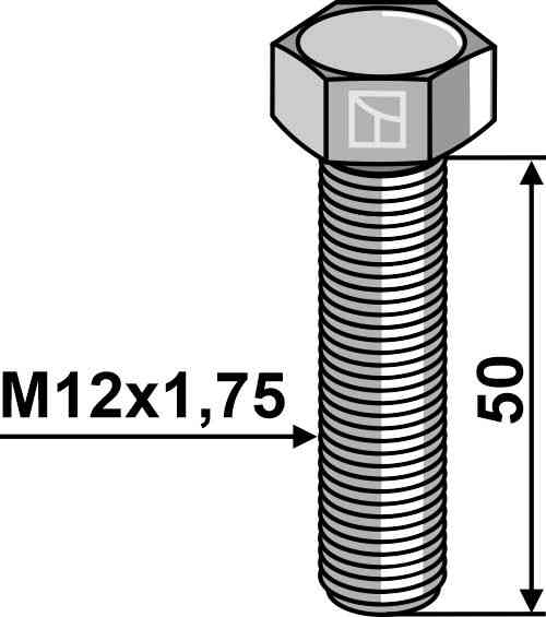 Zeskantmoer M12 zonder moer