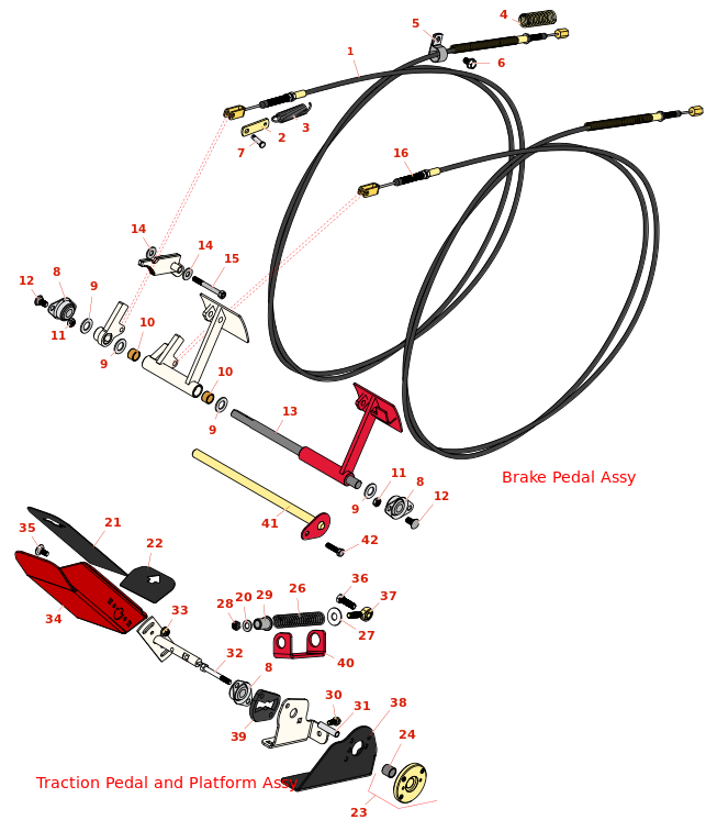 Toro Groundsmaster 4000-D Brake Pedal And Linkage