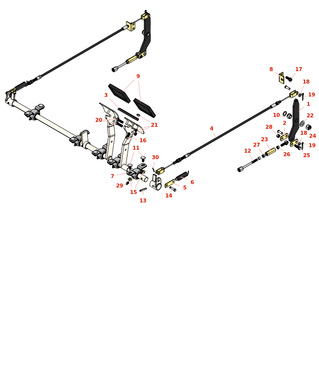 Toro Groundsmaster 4010-D Brake Pedal And Linkage