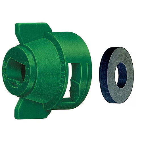 Teejet q.t. cap and washer - asb - green