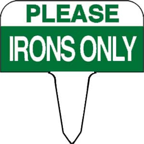 Sign - please irons only