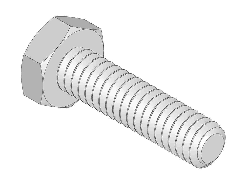 Bolt - hex hd 1/4-20 x 1 gr2