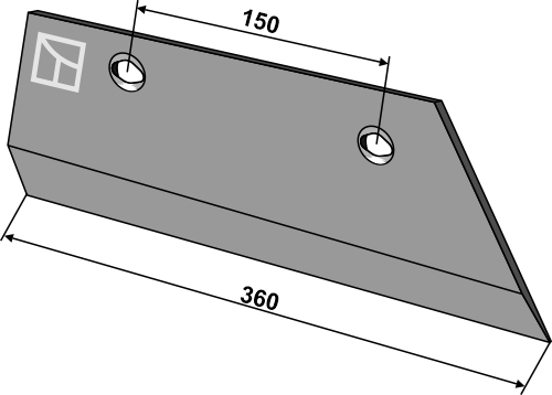 Schar-hinterteil 10mm - rechts 48.0007