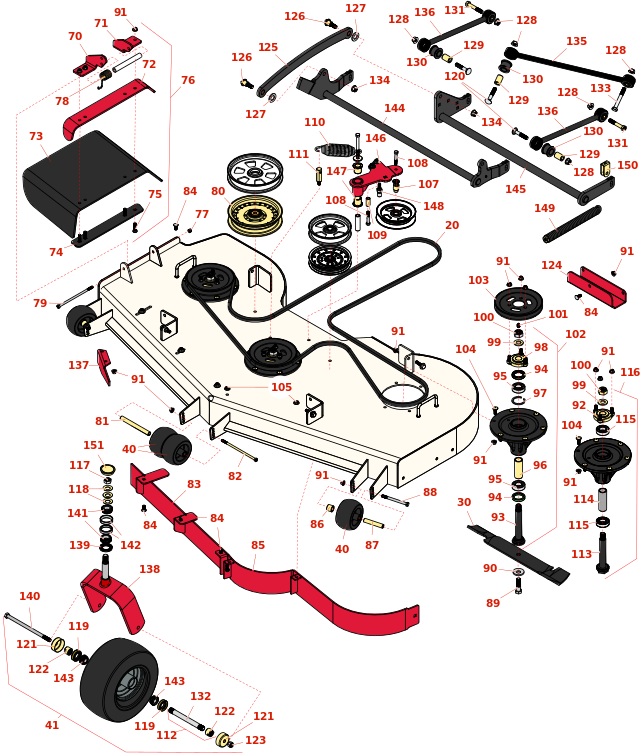 Toro Z Master Professional 5000 60in Side Discharge Deck