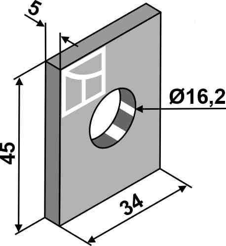 Spacer plate Ø16,2 fitting for Maschio / Gaspardo R17622340