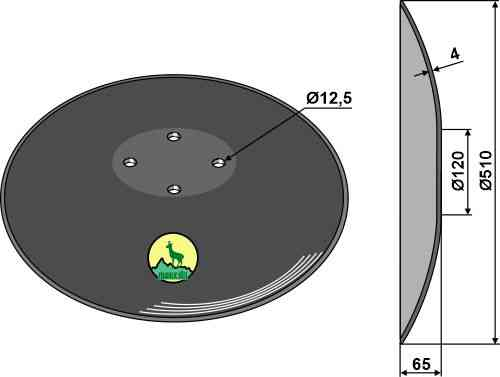 Plain disc Ø510x4