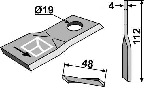 Rotary mower blade fitting for Krone 139888.0