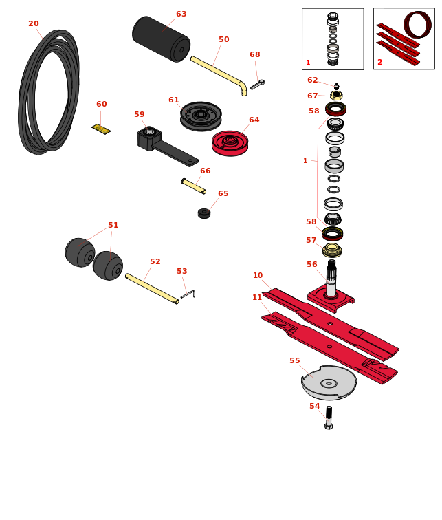 Toro Groundsmaster 3320 Deck Parts