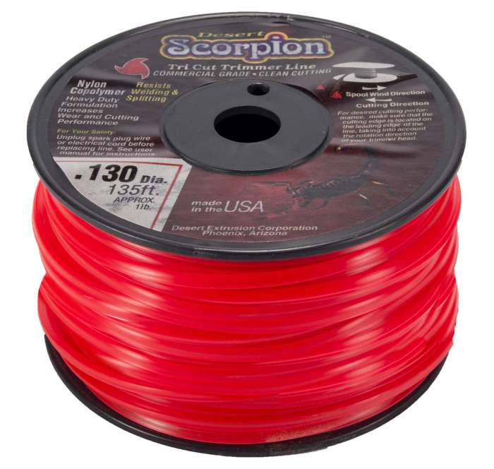 Trimmer line scorpion™ shaped red .130" / 3.3mm