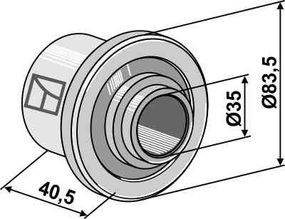 Afstandsbus - 41,5mm passend voor Hankmo 97228464