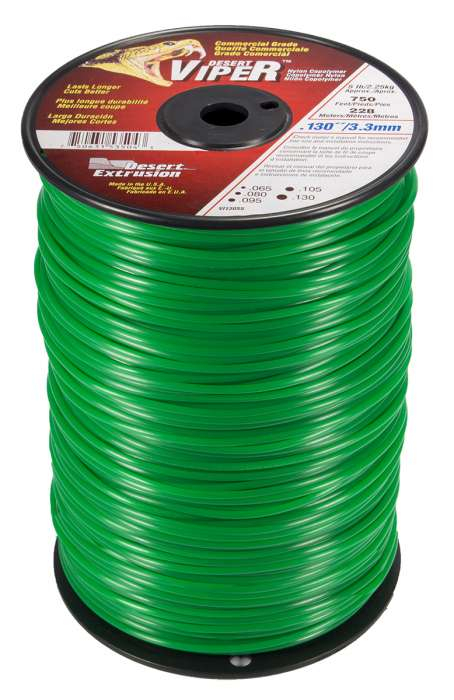 Trimmer line viper™ round green .130" / 3.3mm