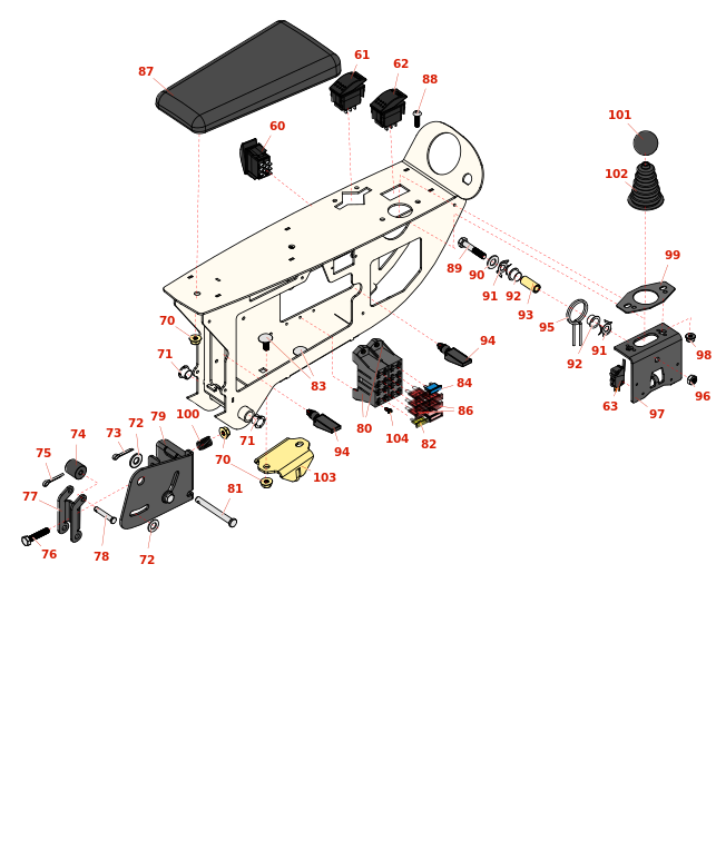 Toro Reelmaster 5410G Console & Control Arm