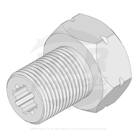 Nut - reel - splined (lh)