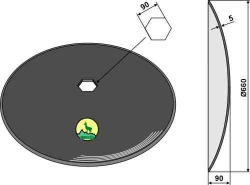 Plain disc Ø660x5