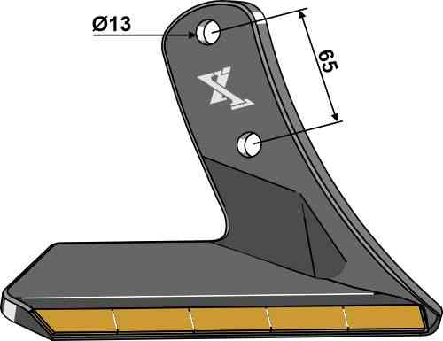 Replacement wing - Hard metal - right fitting for Kuhn H2212500