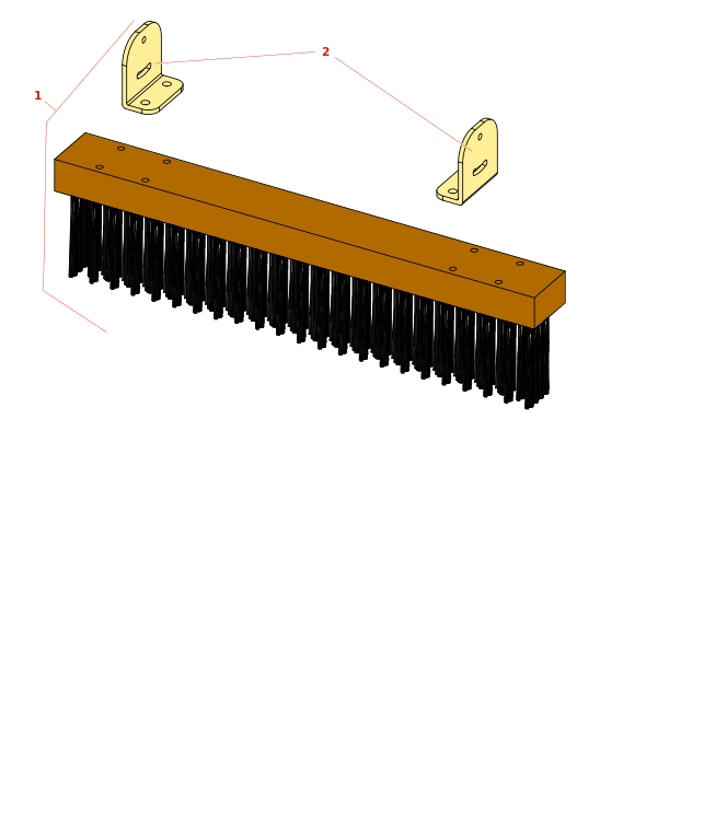 Toro Greensmaster Flex 1800 Out-Front Brush - Model 04266