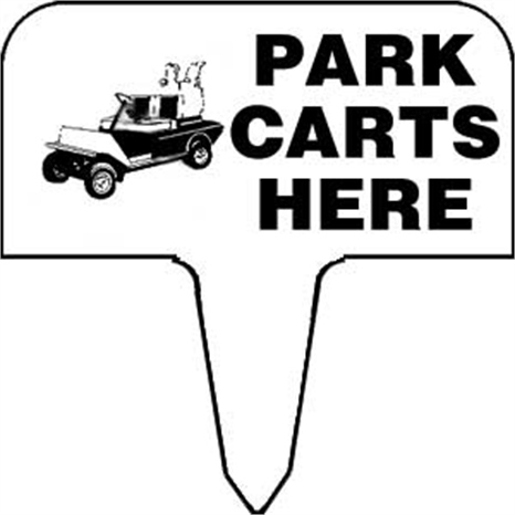 Sign - park carts here