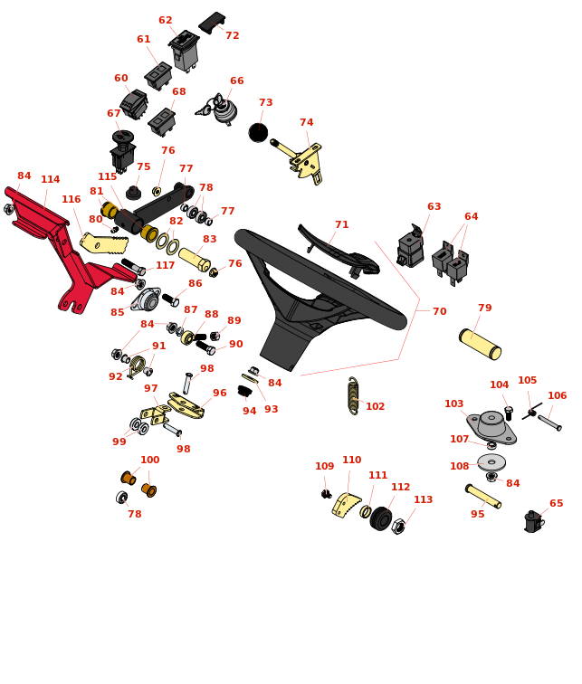 Toro Groundsmaster 360 Steering Control Components