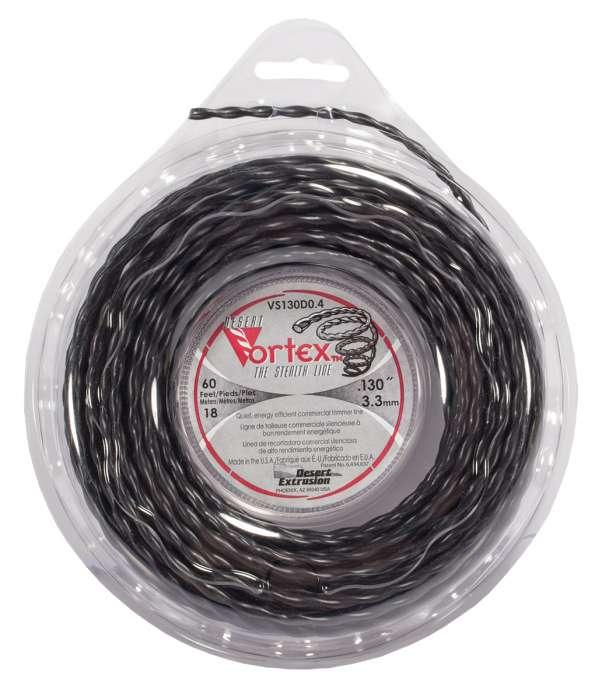 Trimmer line vortex™ spiral black small donut .130" / 3.3mm